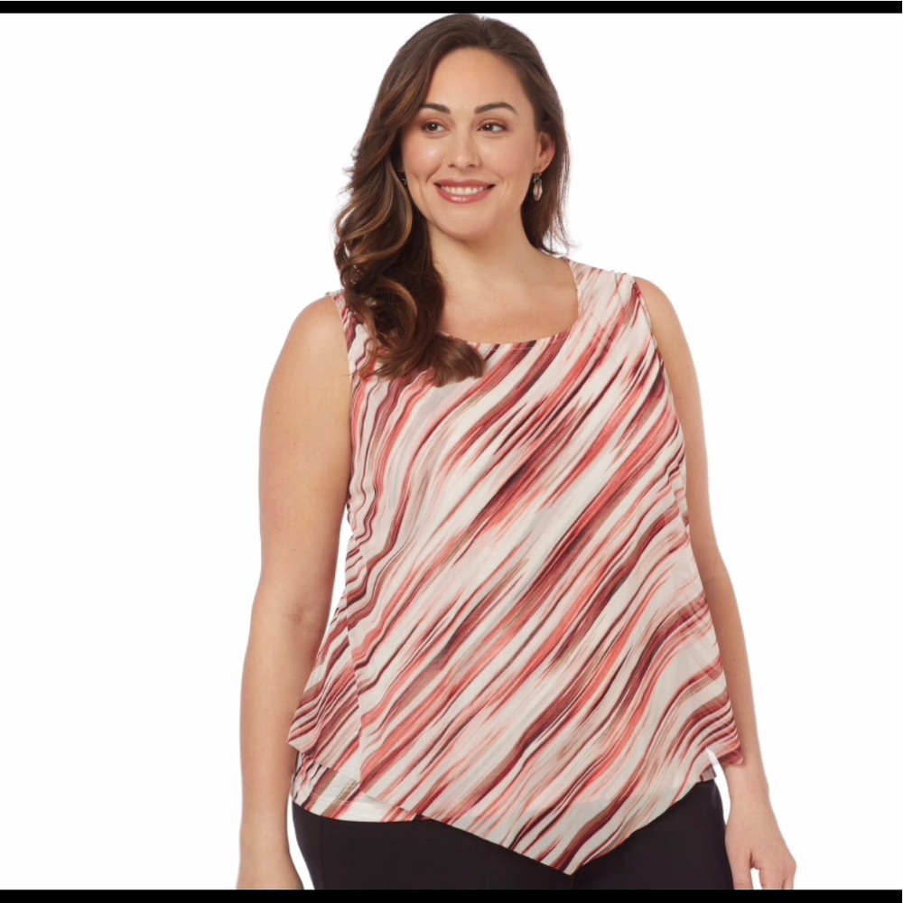 Catherine’s Tank Overlay Blouse Sz 26/28 3x